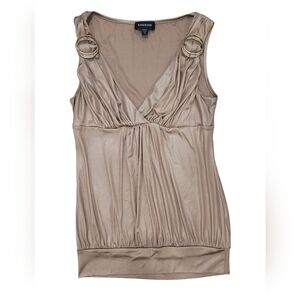 BEBE Gold Metallic Top Size M